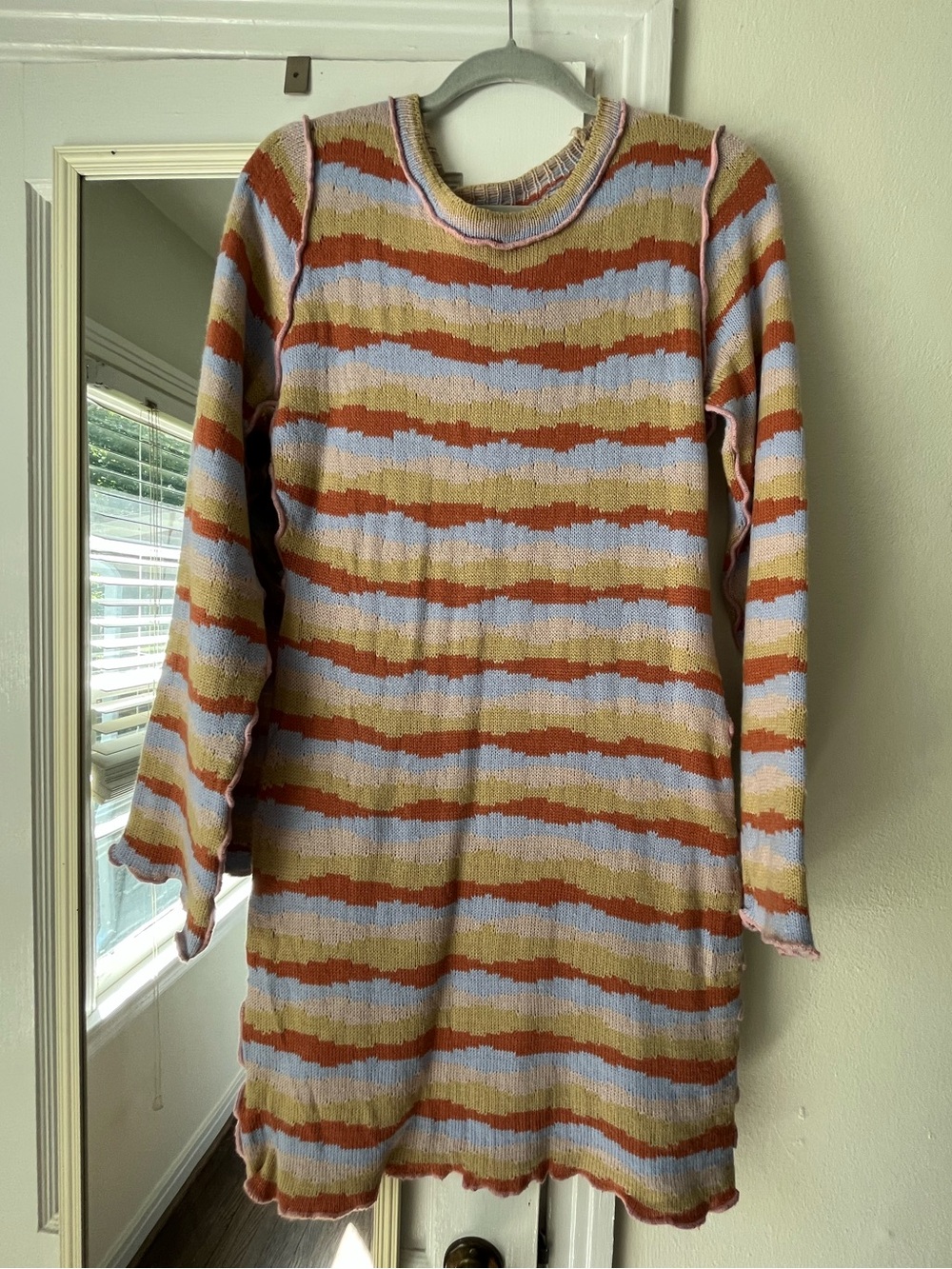 Le Lis Striped Crewneck Sweater Dress